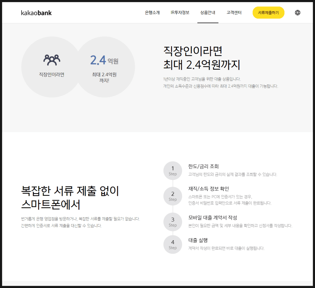 카카오뱅크 비상금 대출과 출금 한도에 대해 07